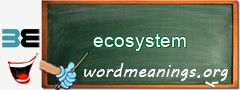 WordMeaning blackboard for ecosystem